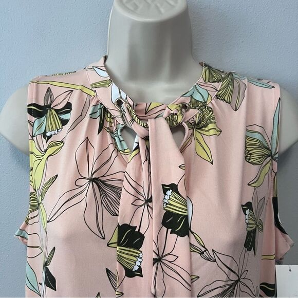 Liz Claiborne Floral Print Sleeveless Blouse Size M NWT! - Picture 2 of 7